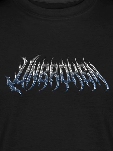 Unbroken - cold metal chrome text