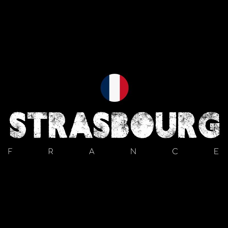 Strasbourg Distressed Flag Typography