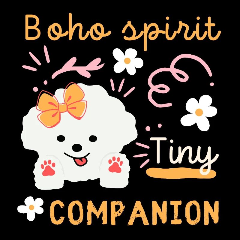 Tiny Maltese Companion Retro Design