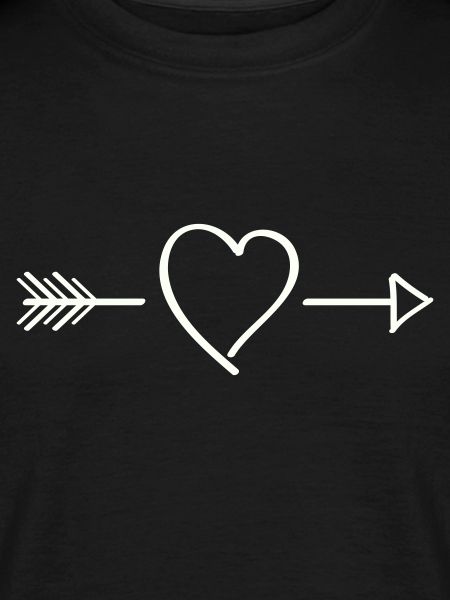 Heart Arrow Line Art