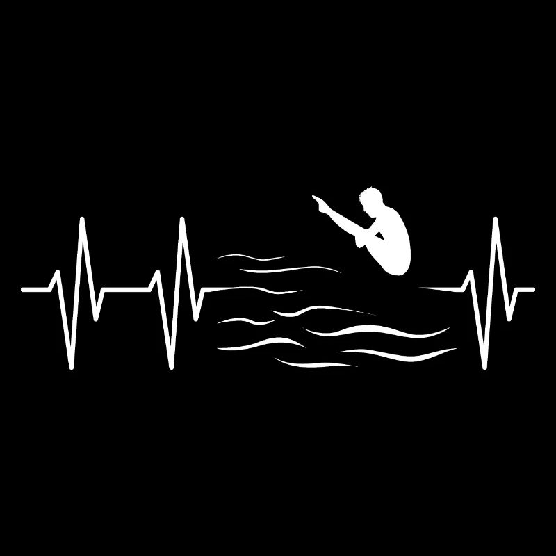Pulse Diving Diver Cliff Jumping ECG Icon