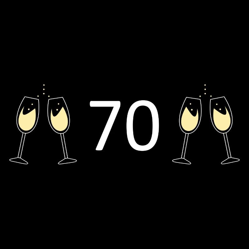 70e anniversaire 70 ans 70 Numéro 70 Blanc