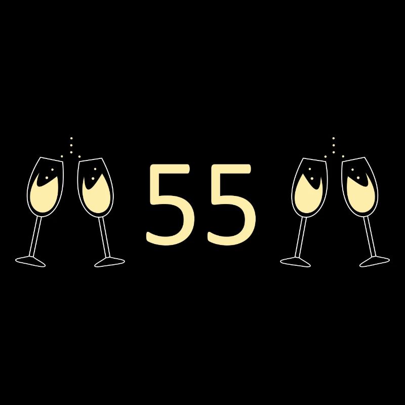 55e anniversaire 55e anniversaire 55 numéro 55 noir