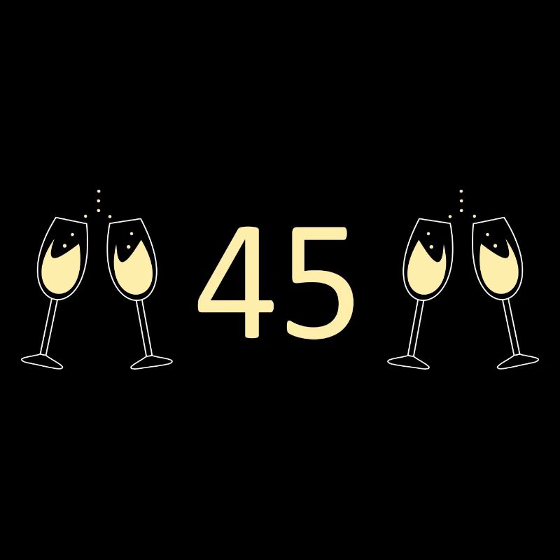45e anniversaire 45e anniversaire 45 numéro 45 blanc