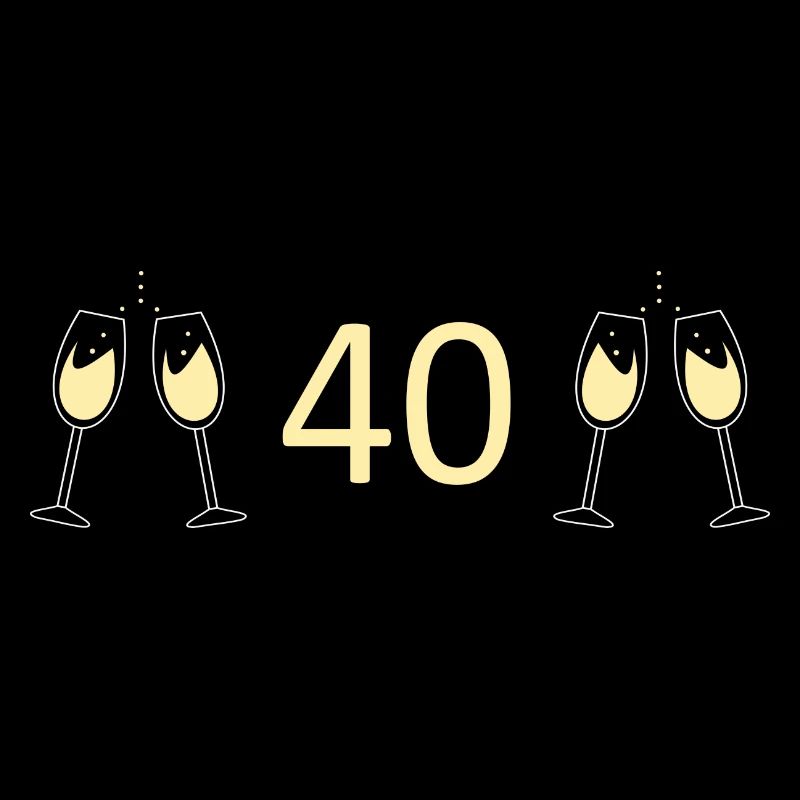 40e anniversaire 40e anniversaire 40 numéro 40 blanc