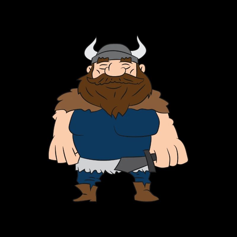 Viking avec casque et épée, barbare, scandinave