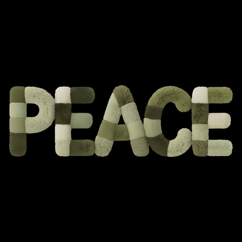 Modern Patchwork Peace Style Sticker