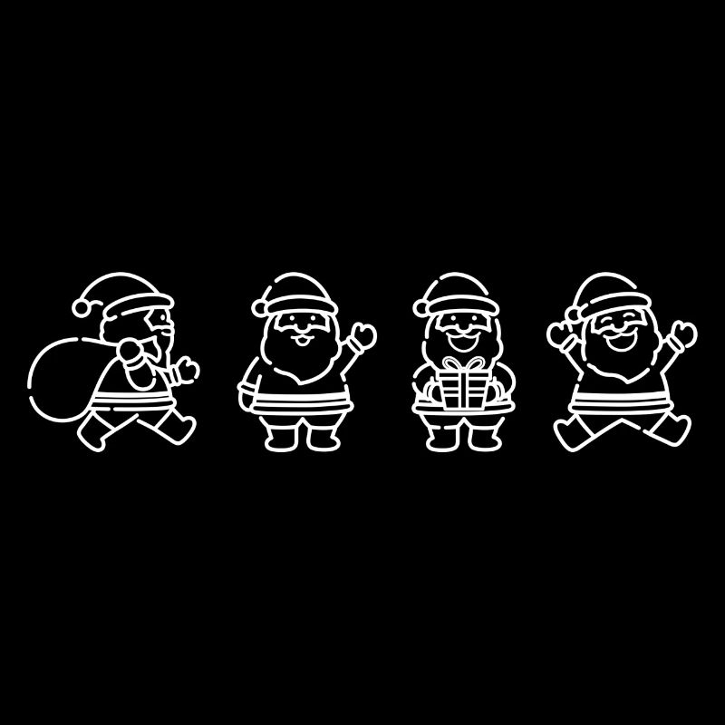 Dessin au trait du Père Noël Quartet