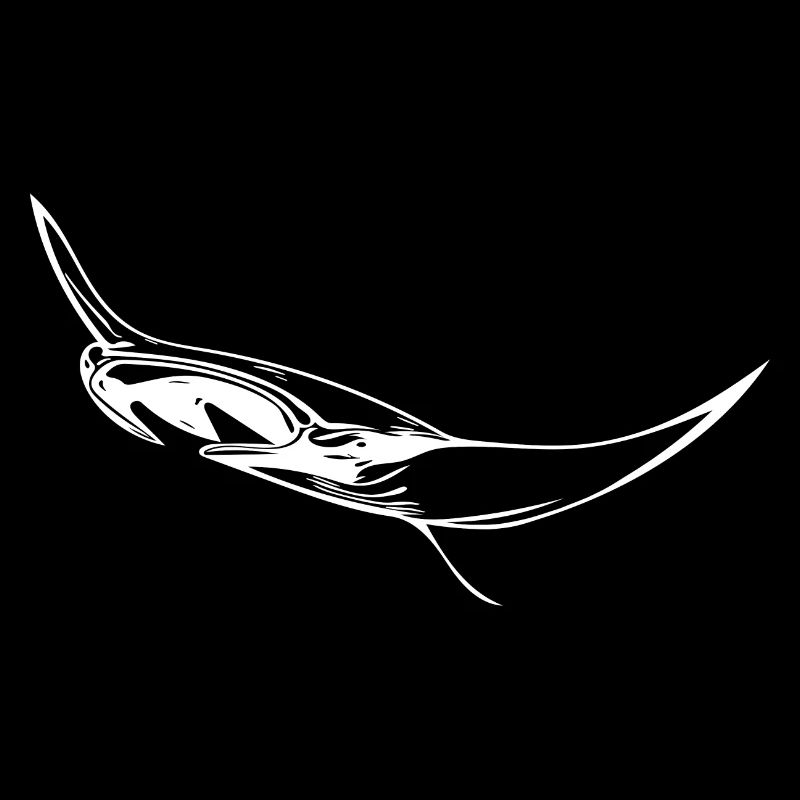 Elegant floating manta rays