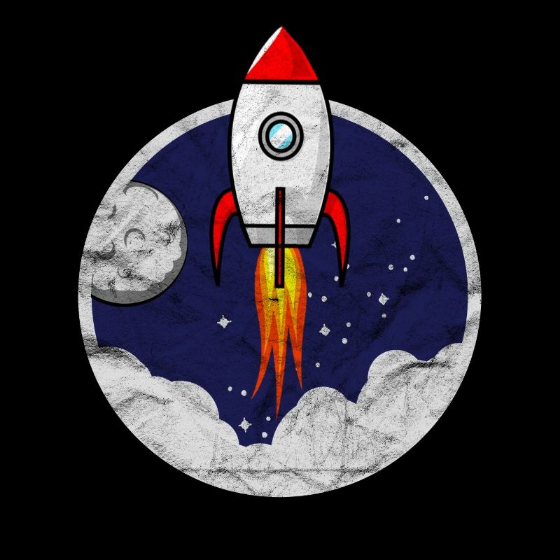Space Shuttle Small rocket for kids grunge