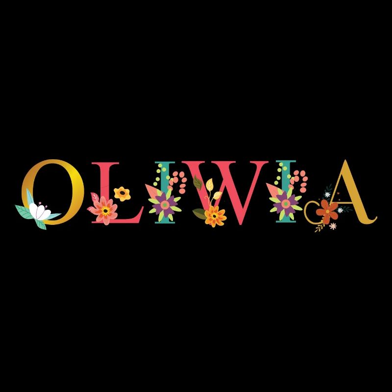 Le nom d’OLIWIA est décoré de fleurs