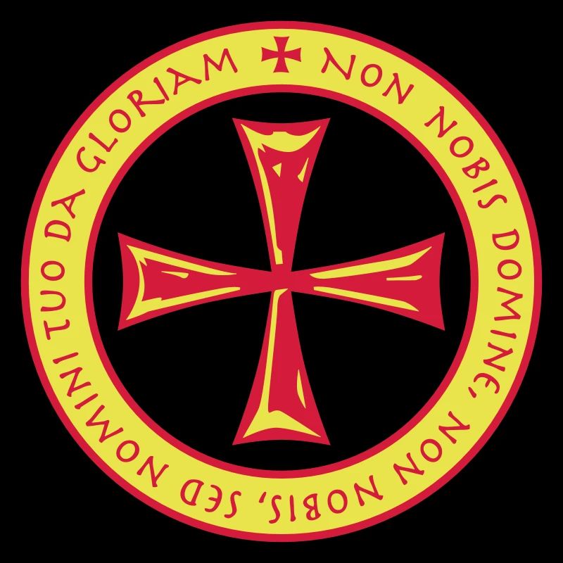 Non Nobis Domine Templar Cross saying Latin 2c
