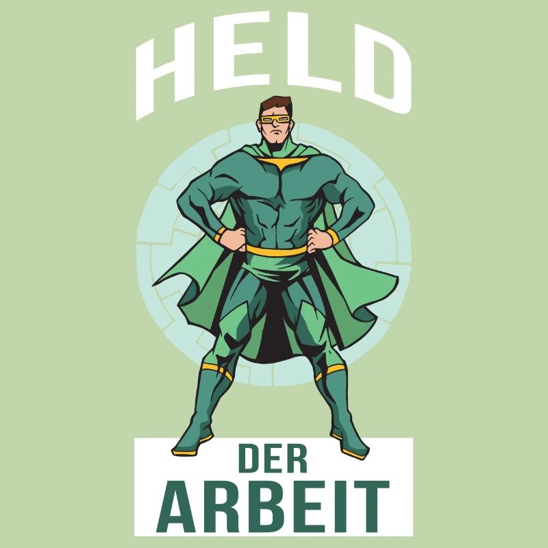 Held der Arbeit Superheld