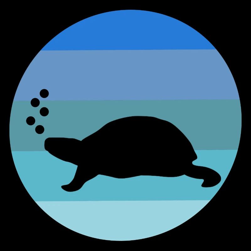 Sea Turtle Sea Creature Retro Turtle