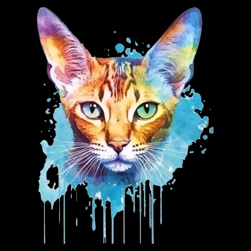 Eine farbenfrohe Siamkatze