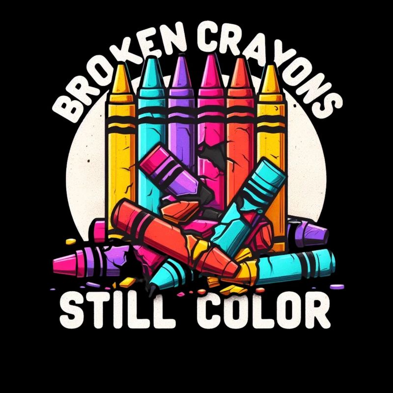 Les crayons cassés colorent encore