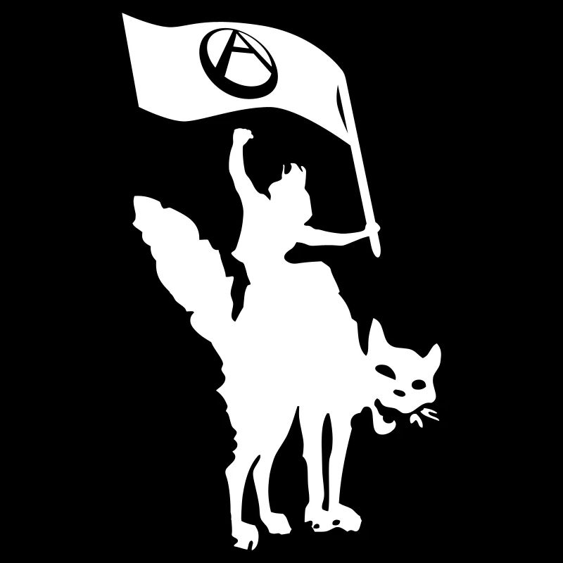 Drapeau de chat anarcho humain