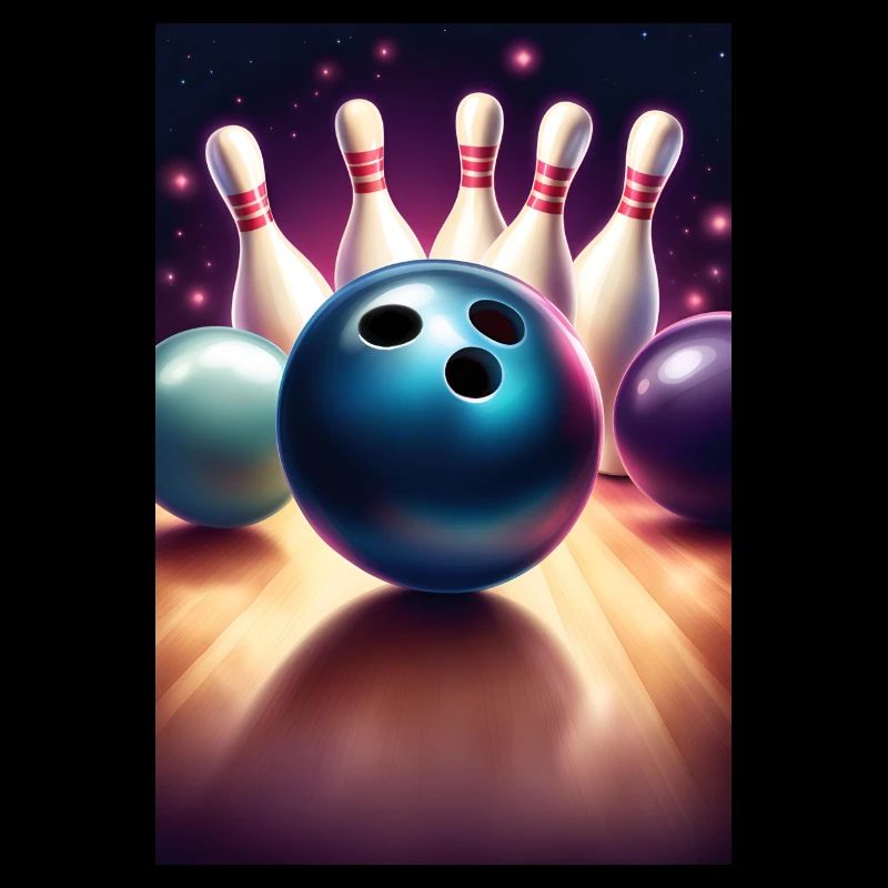 Design de t-shirt graphique de boule de bowling cool