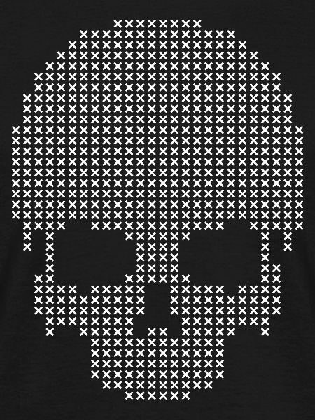 Geometric Skull Stitches Dotwork