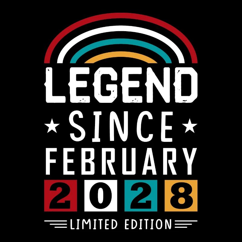 2028 Legend Since Geburtstag Geschenk Februar