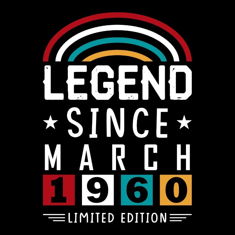 1960 Legend Since Geburtstag Geschenk März