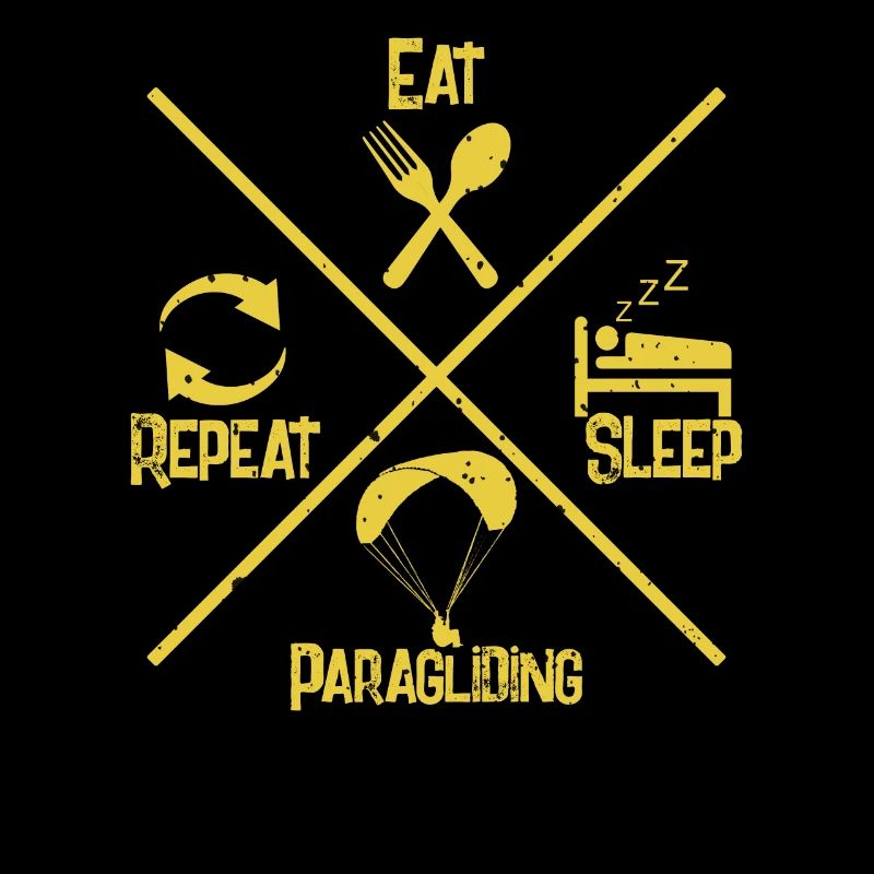 Paragleiter den ganzen Tag
