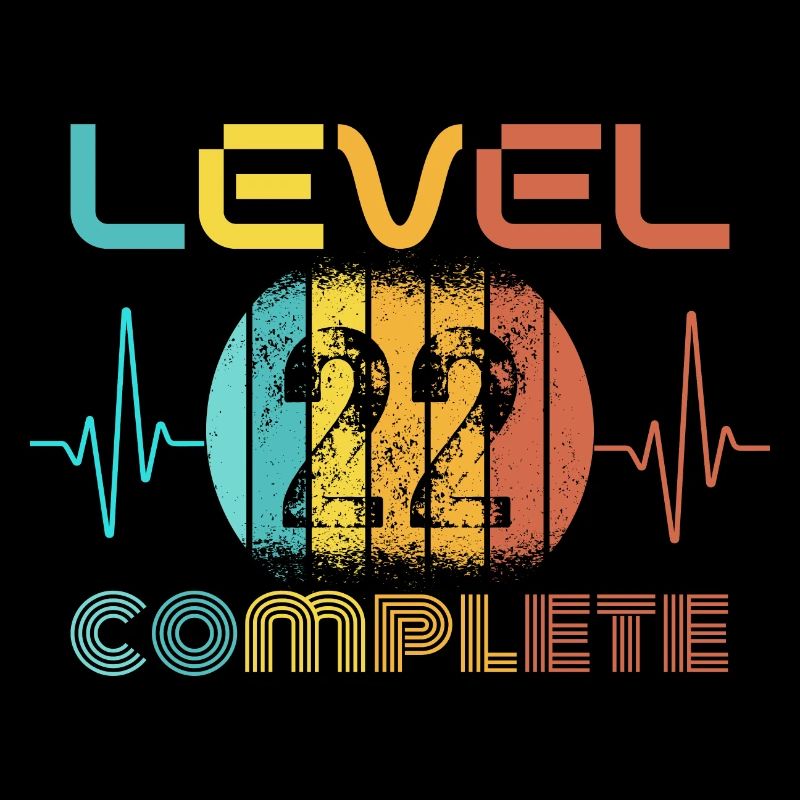 22 years - 22nd birthday Level 22 Complete Design