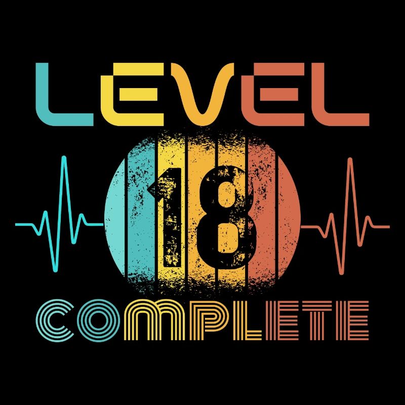 18 Jahre - 18. Geburtstag Level 18 Complete Design