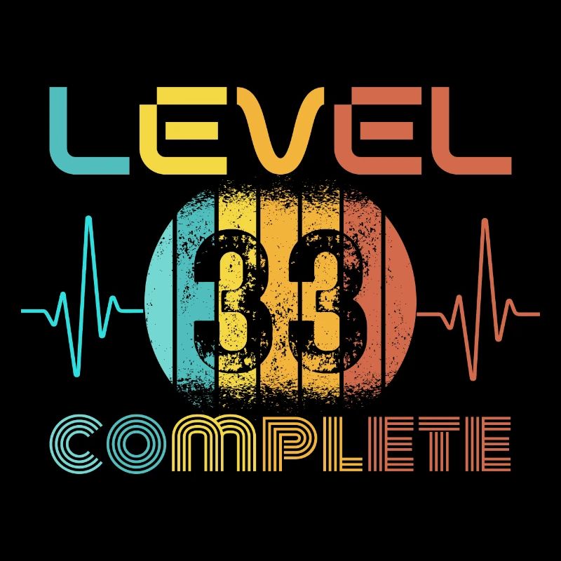 33 years - 33rd birthday Level 33 Complete Design