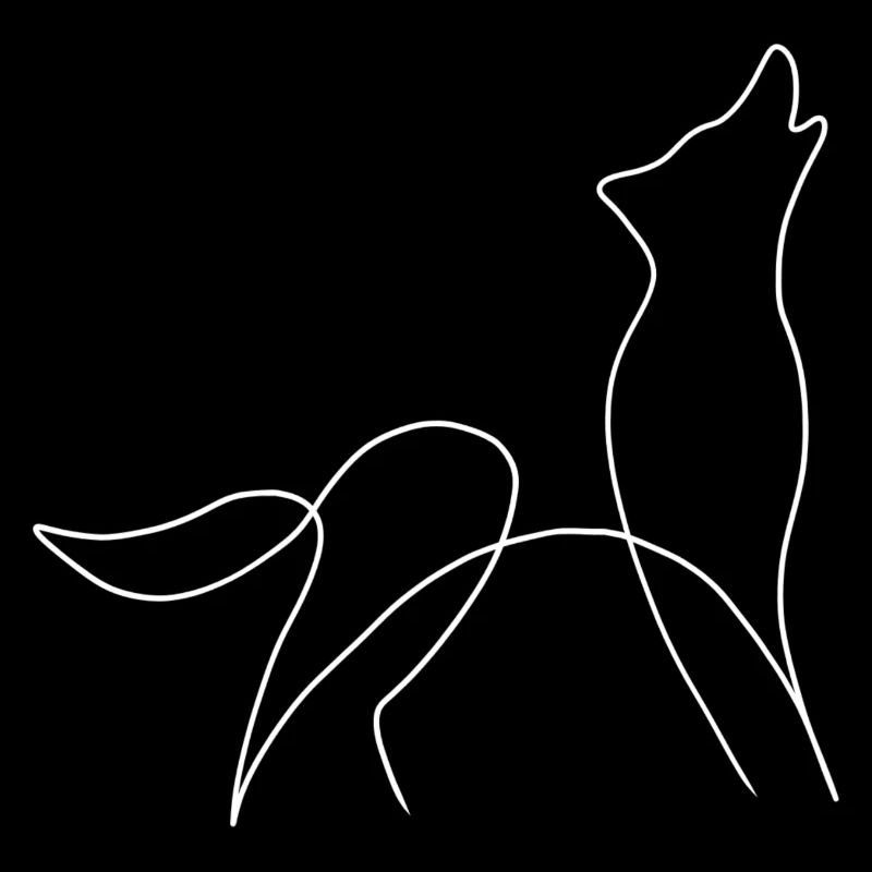 Line Art Wolf