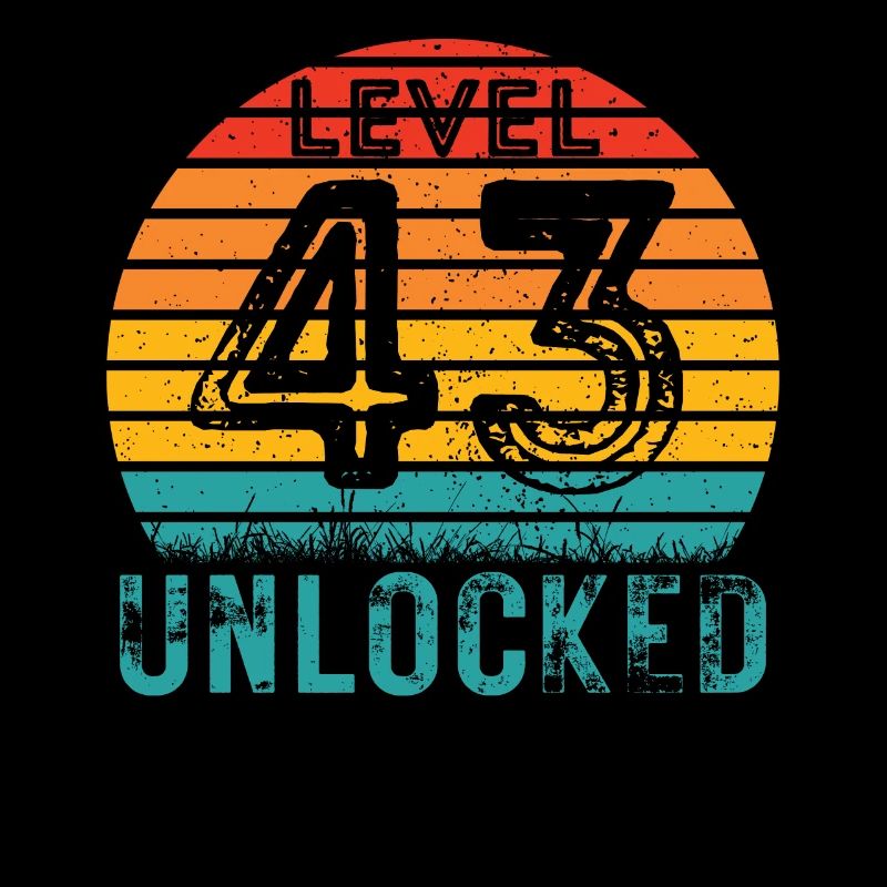43 Jahre - 43. Geburtstag Level 43 Complete Design
