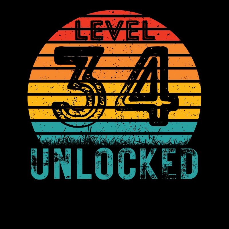 34 years - 34th birthday Level 34 Complete Design