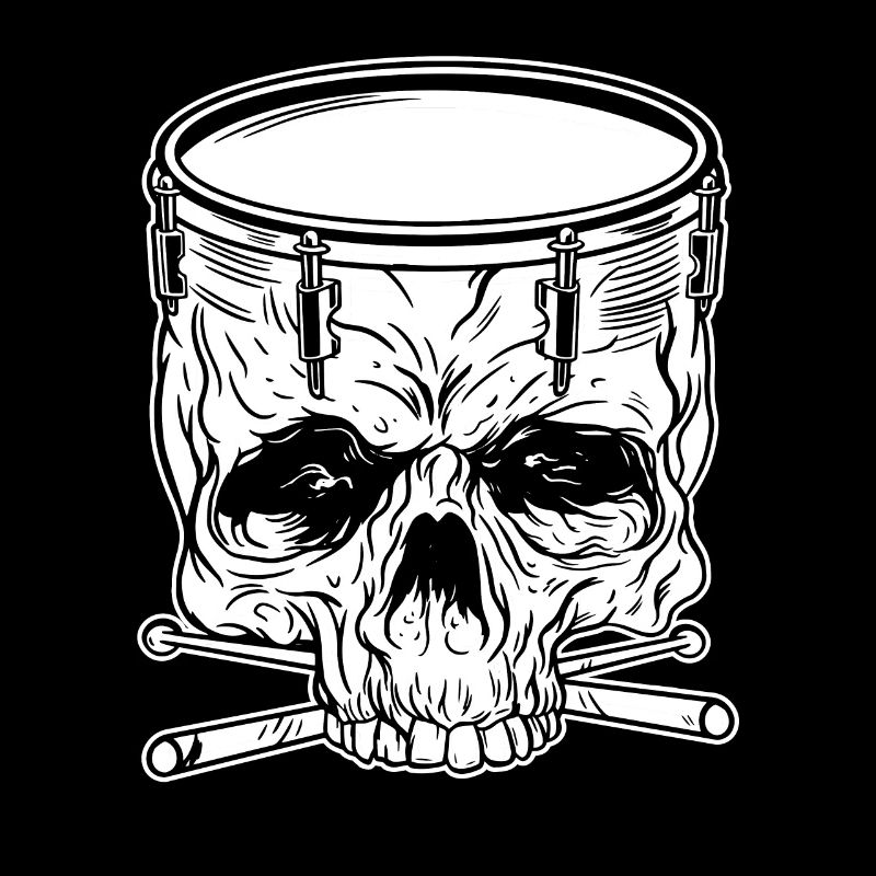 Marching Band Drums Skull