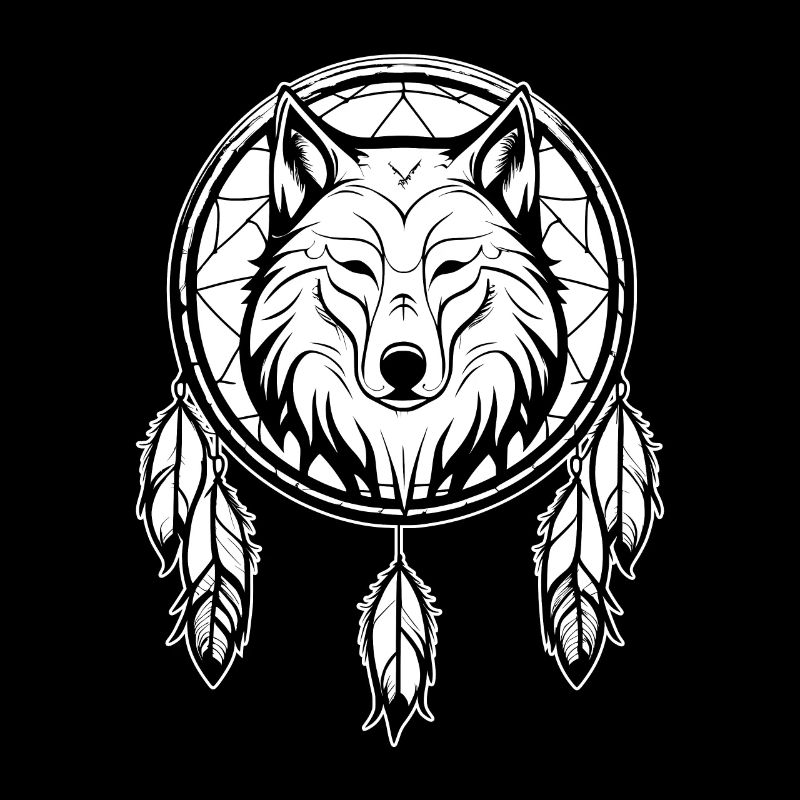 Wolf Dream Catcher