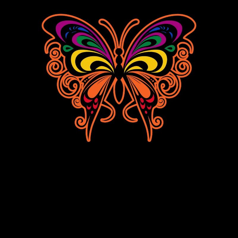 Papillon Arc-en-ciel Tribal Papillon