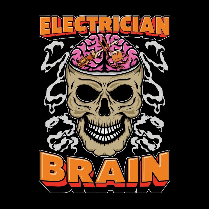 Electrician Electronics Technician Skull