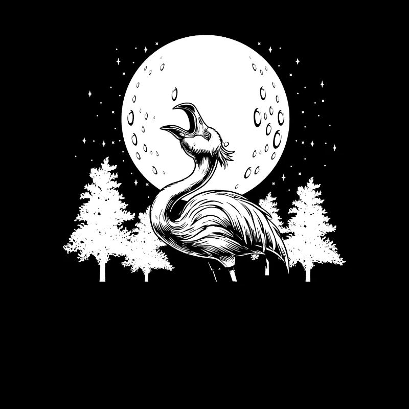 Flamingo Lune Hurlement
