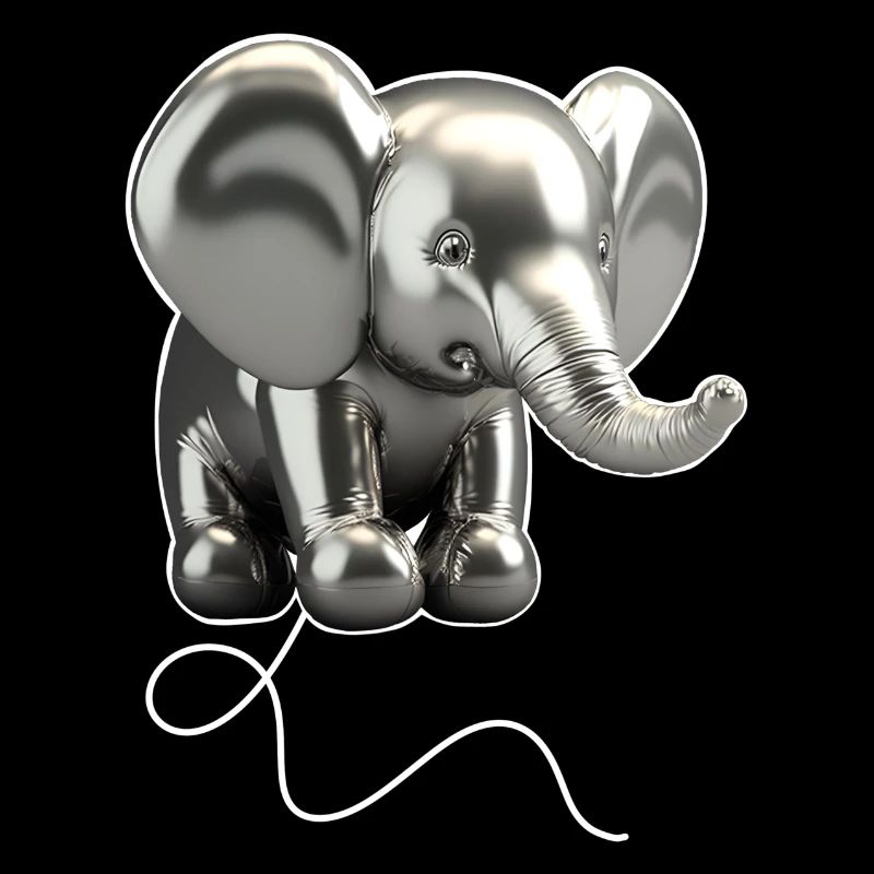 Elefant Ballon - Silber
