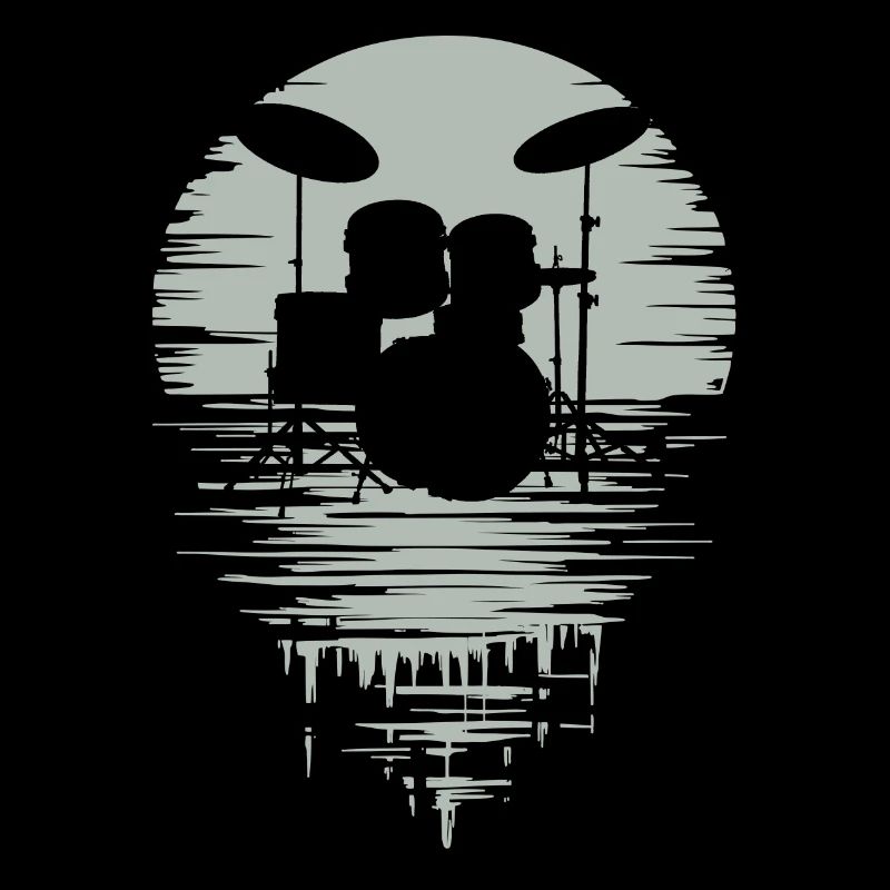 Batterie Silhouette Drum avec réflexion