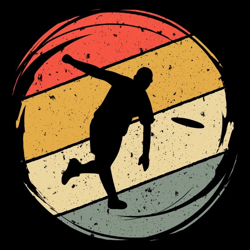 Vintage Discgolf Spieler Disc Golf Discgolfer