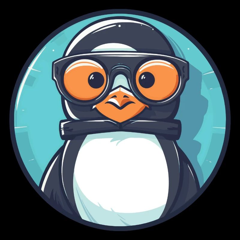 Penguin with sunglasses, Antarctic bird,
