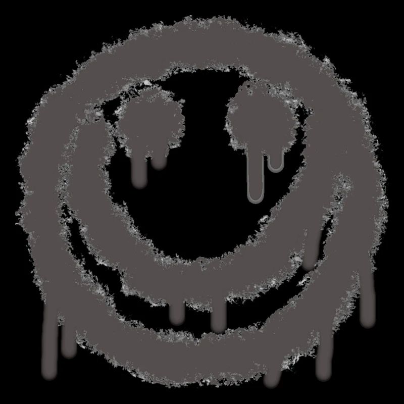 sourire gris effrayant