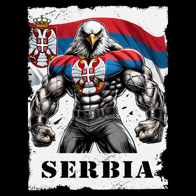 Serbia Eagle Bodybuilding Design