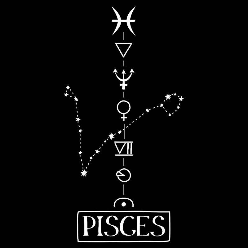Pisces - Pisces Zodiac - white