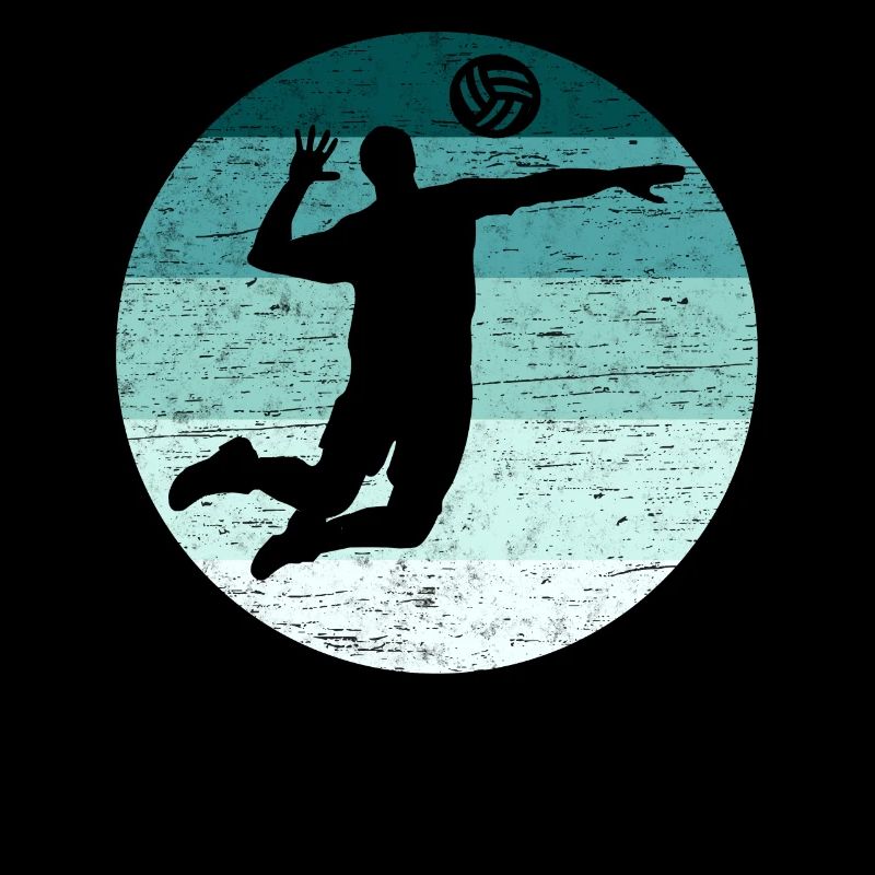 Volleyball Butterfly Ball Retro Men Grunge