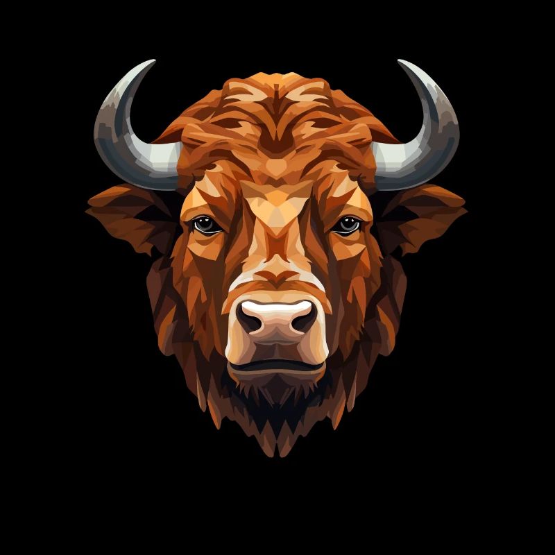 Bison Tierkunst Wildnis für einen Bison-Fan oder