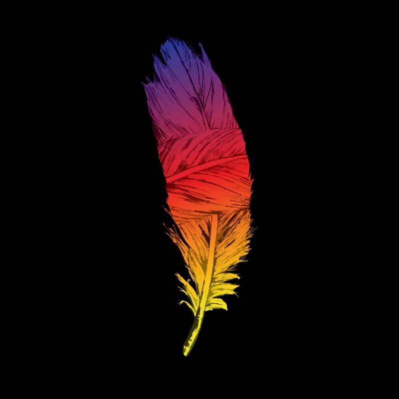 Plume de paon coloré