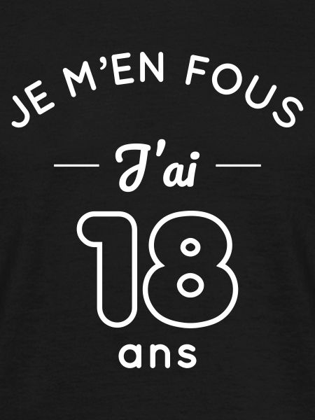 Anniversaire 18 ans - Je m'en fous j'ai 18 ans