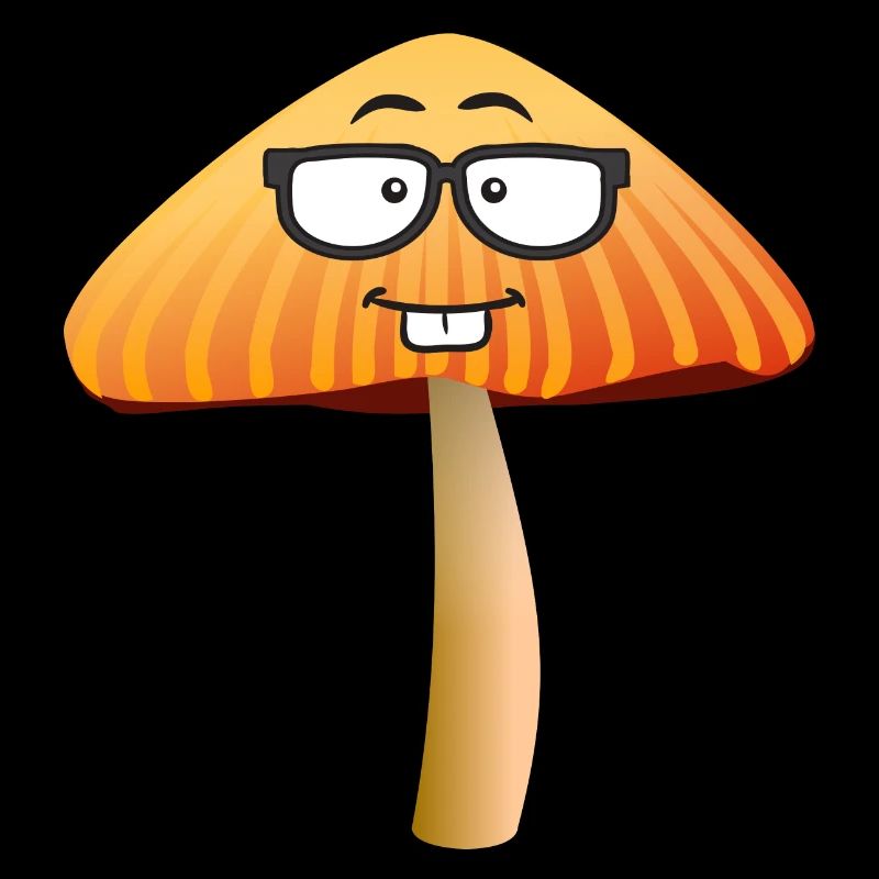 Pilz mit Brille