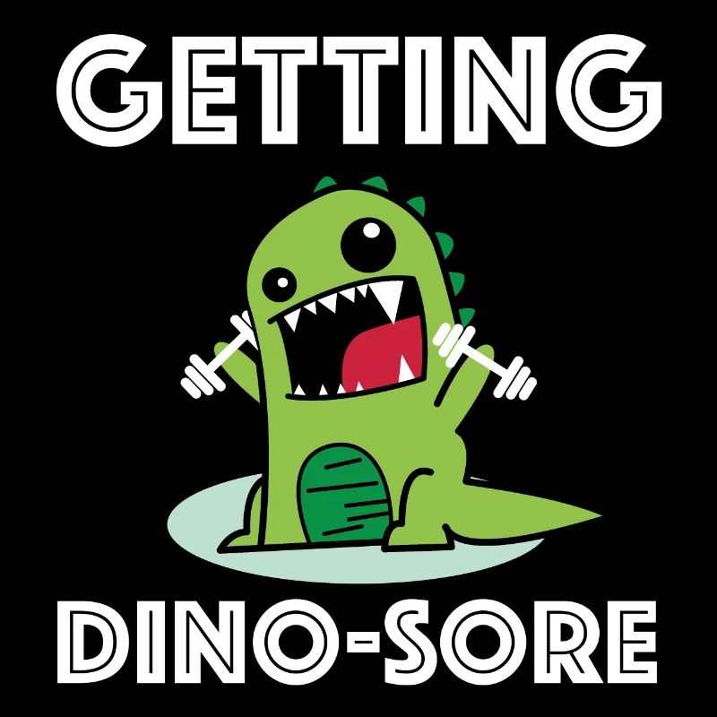 Dinosaurier Training | Hantel, lustige Bilder